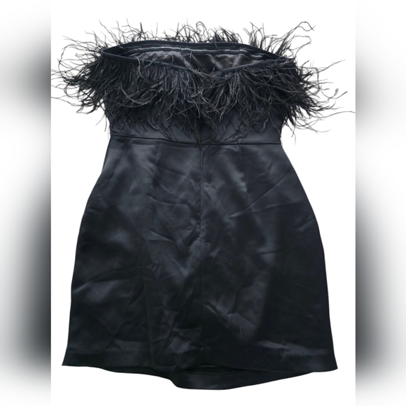 Ramy Brook Aurelia Strapless Feather-Trim Mini Dress - Picture 6 of 14